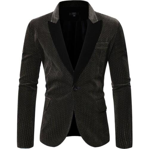 New Blazer Men Jacket Casual Single Button Men Suit Jackets England Style Wedding Dress Suits terno masculino