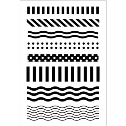 Wave-like pattern Transparent Seal Rubber Clear Stamp Rubber Chapter Scrapbook Decoration house deco DIY Photo Album Card