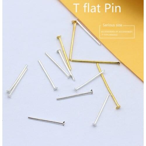 20g 16/18/20/22/26/30mm Silver Gold plated Earrings Findings Bracelet Necklace Beads Connector Accessories Flat Head Pins Needle