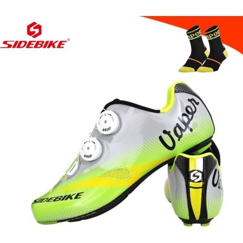 SIDEBIKE Men Cycling Shoes Road Self-locking Breathable Carbon Fiber Sole Bicycle Riding Sneakers Outdoor Sapatilha Ciclismo