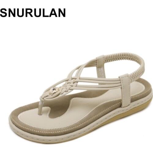 SNURULAN summer womens flat sandals; womens gladiator sandals; womens casual retro beach sandals; Sizes 35-42