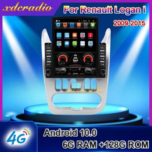 Xdcradio 10.4" Tesla Vertical Android 10.0 For Renault Logan I Sandero Lada Lergus Dacia Car Radio Multimedia Player Navigation