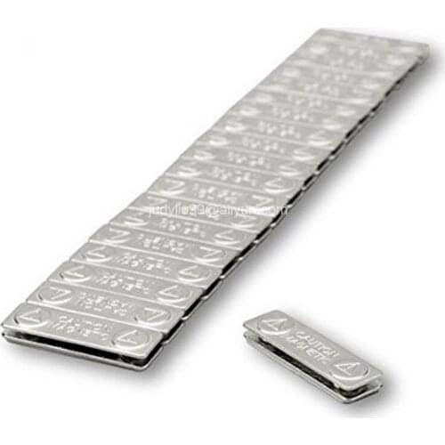 10pcs Magnetic Name Tag/ID Badge Holder Strong Fastener with 3M Adhesive on Front Plate (Silver)