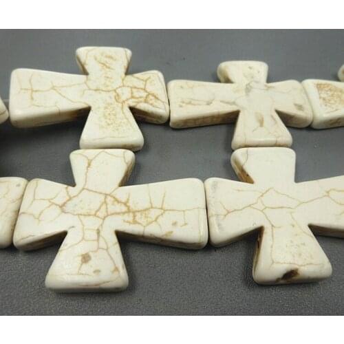 15.5inch Necklace For Women White Bead Pendant Necklace Synthetic Stick Shape Howlite Beads Loose Stone Spike