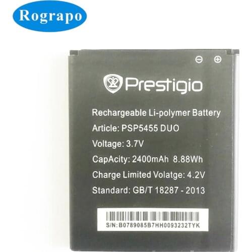 3.7V 2400mAh Replacement PSP5455 Battery For Prestigio PSP 5455 DUO Bateria Batterie Mobile Phone Batteries