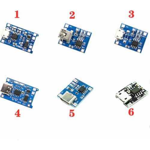 5PCS/LOT TP4056|18650 lithium battery 3.7v 3.6V 4.2V lithium battery charging board 1A overshoot and overdischarge protection