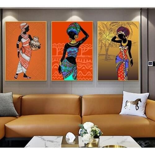 African Tribal Women Dance Pictures Canvas Painting Oil Painting Poster Modern Prints Wall Art For Livingroom Home Decor
