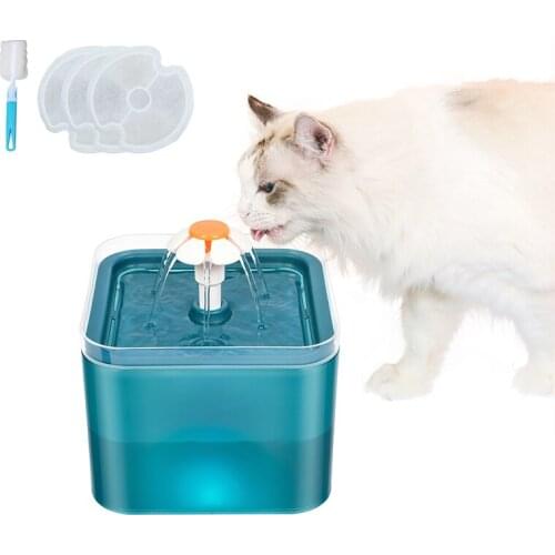 Automatic Cat Water Fountain with LED Lighting USB Pet Puppy Drinking Dispenser Recirculate Filtring for Fresh Clean Water