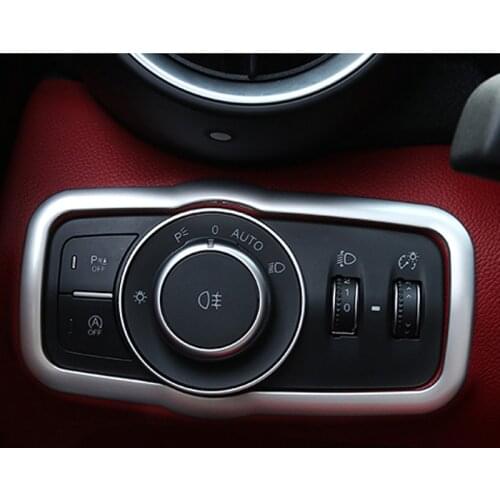 Car Headlight Switch Decorative Frame ABS Plastic Interior Modification for Alfa Romeo Giulia Car Interior Accessories