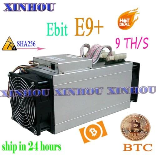 Used BTC BCH miner Ebit E9 Plus 9TH/s SHA256 Asic miner Economic Than Antminer S9 S17 S15 S11 T15 Z11 Z9 B7 whatsminer M3 M10 T3