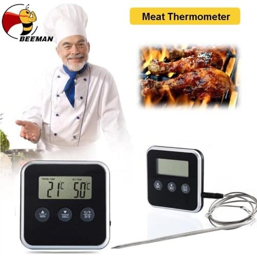 Professional Timer Food BBQ Meat Thermometer Instant Read Digital Thermometer With Remote Probe Oven Temperature Gauge Alert