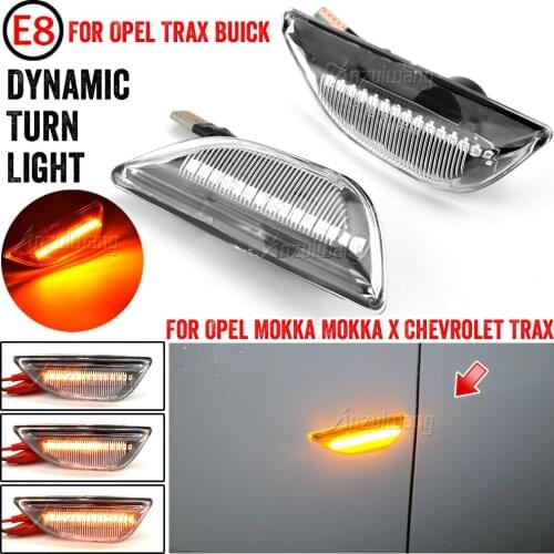 Dynamic LED Fender Side Marker for Opel Mokka X 2012-2020 for Chevrolet Trax 2013~2019 for Buick Encore Turn Signal Lights PAIR