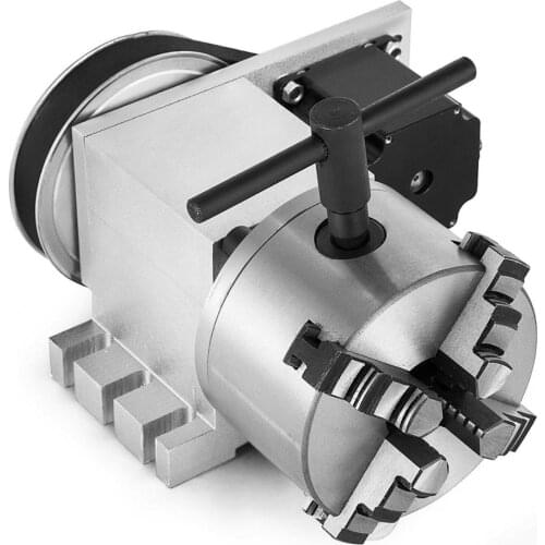 Foraver CNC Router Rotational Axis Engraving Machine 4-Jaw Chuck 4TH-Axis Tail Stock Hollow Shaft