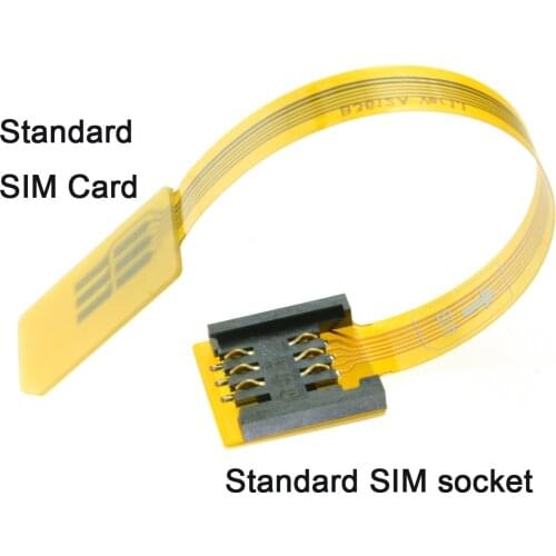 GSM CDMA Standard UIM SIM Card Kit Male to Female Extension Soft Flat FPC Cable Extender 10cm