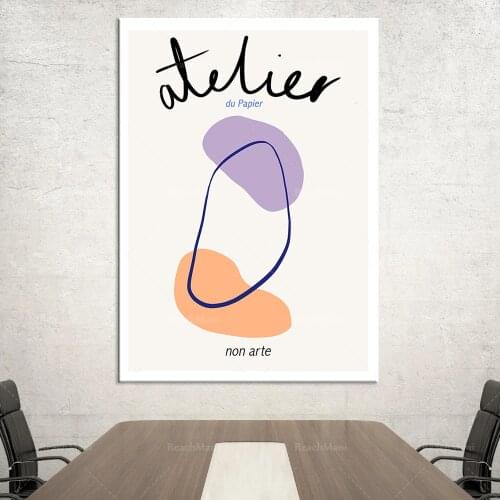 Atelier Galerie abstraite Art Print | Exposition d’affiches du Musée floral Mid Century moderne | Lilas Pastel imprimé d’art pos