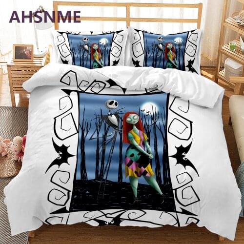 AHSNME Zombie Bride Bedding Set Print Quilt Cover for King Size Market can be customized pattern bedding bed linen EUR