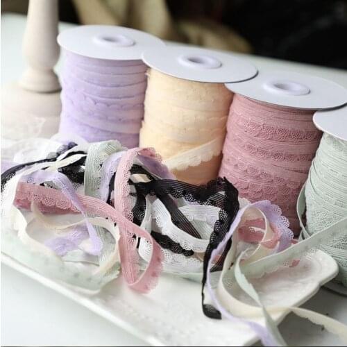5 Meters 7 Colors High Quality Elastic Stretchy Lace Trim Ribbon For Sewing Crafts DIY Underwear Lingerie Decoration