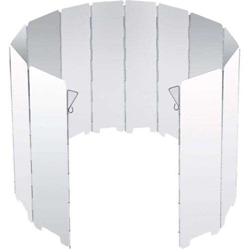 LGFM-Camping Stove Windscreen 12 Plates Ultralight Folding Camp Stove Windscreen Portable Camping Stove Windshield Use Alcohol