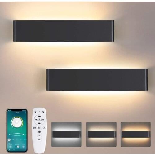 Minimalist 2.4G RF Remote Control Lamps For Bedside Room Mirror Luminary Lighting LED Aluminum Wandlamp With Controller Switch