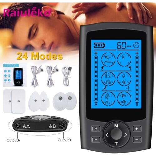 Muscle Therapy Stimulation Ten Unit 24 Modes Electronic Pulse Massager Pain Relief EMS Electrostimulator For Back Neck Leg Foot