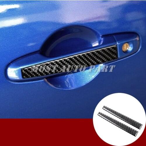 Carbon Fiber Car Door Handle Trim Cover For Toyota 86 GT86 Scion FR-S 2012-2018 Car accesories interior Car decoration