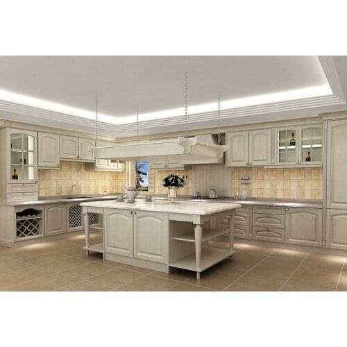 2017 new design hot sales customized American solid wood kitchen cabinet America solid wood kitchen unit free design for you