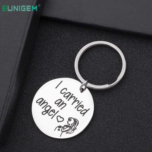 Mom To Be Keychain Gift In Memory of Loved One I Carried An Angel Remembrance Gift Tribute To Angel In Heaven Memorial Keyring
