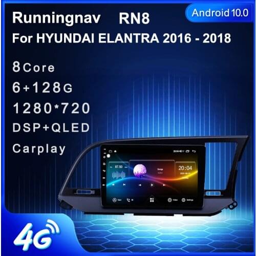 Runningnav For HYUNDAI ELANTRA 2016 2017 2018 Android Car Radio Multimedia Video Player Navigation GPS
