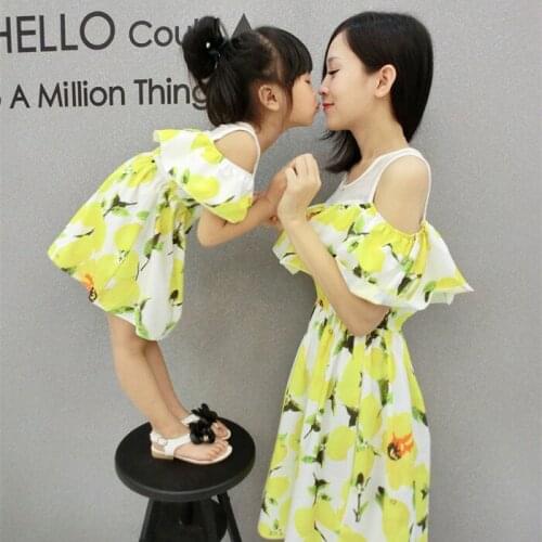 Family matching mother daughter mommy and me clothes family look girls korean clothing women summer beach dress outfits 16