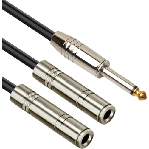 6.35 male mono to two 6.35 buses, guitar effect connection line, XLR line