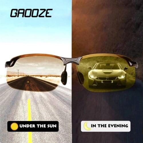 GAOOZE 2020 Polarized Photochromic Sunglasses Men Glasses for Drivers Day Night Vision Goggles Oval Driving GlassesYellow Oculos