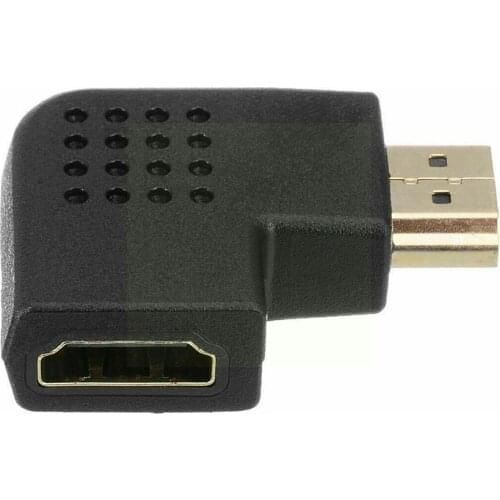 The 90-degree male-female elbow adapter (HDMI-compatible 1.4) effectively protect cable connector high-definition E2V6