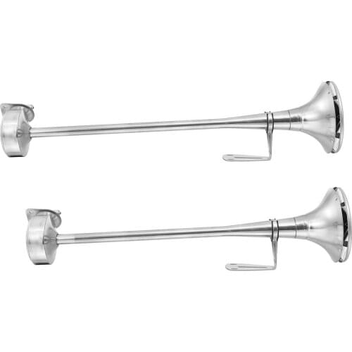 240dB 54cm/64cm Electric Air Horn 12V/24V Universal Super Loud Single Trumpet Compressor for Car Truck Van Bus Lorry Boat SUV RV