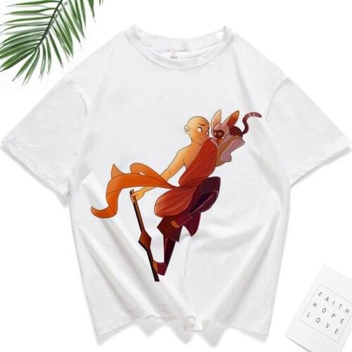 Avatar The Last Airbender T Shirt Women Kawaii Anime Appa Tshirt Funny Cartoon Avatar Graphic Tees Fashion FemaleT-shirt