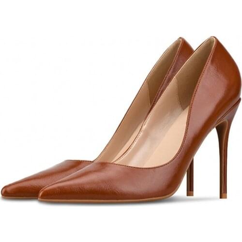 2019 Women Pumps OL Fashion Solid Color High Heels Single Shoes Female Spring Summer Split Leather Wedding Party Shoes J0008