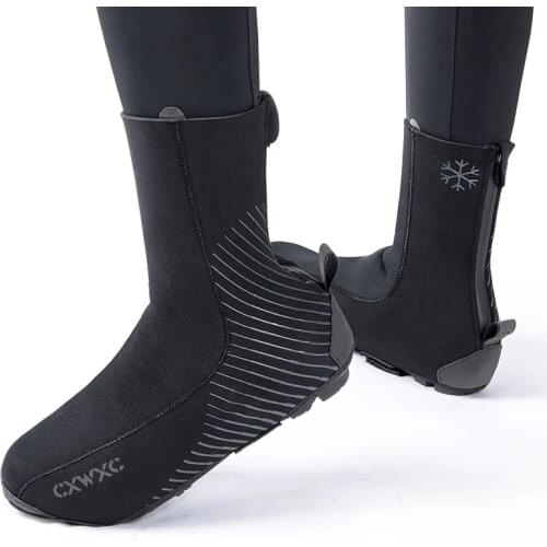 Winter Cycling Shoe Cover For MTB Road Bike Waterproof Bicycle Overshoes Sports Neoprene Thermal Warm Riding Lock Booties Covers
