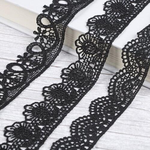 1Yard Best Selling Latest Lace Fabric Wedding 3D Lace Ribbon Cotton Lace Fabric Sewing Trim Guipure Applique ruban dentelle LA55