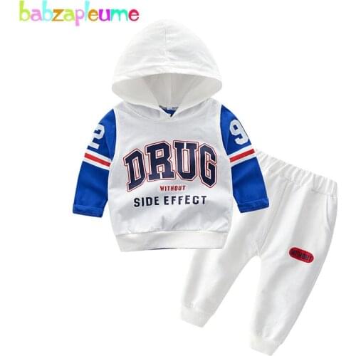 3Piece Spring Baby Boys Clothes Casual Fashion Infant Sport Suit Letter Hooded Vest+T-shirt+Pants Newborn Clothing Sets BC1452