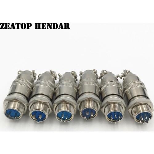 5Sets XS12 Aviation Plug 12mm 2 3 4 5 6 7 Pin Push-pull Connector Air Plug Square Round Socket 3A 400v Male and Female Connector