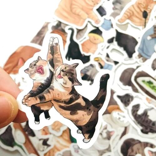 50 Cute Cats Animal Graffiti Sticker Mixed Style Toys For Suitcase Laptop Bike Luggage Car Scooter Skateboard Sticker
