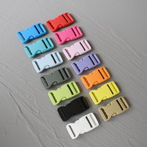 50 Pcs Colorful Plastic 15/20/25mm Quick Side Release Buckles for DIY Out Door Luggage Dog Collar Buckle Belt Accessories
