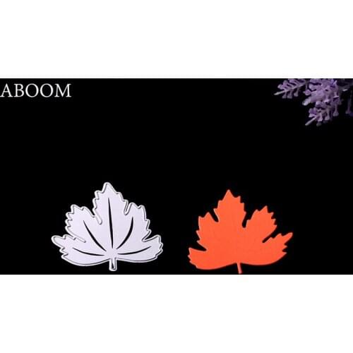 ABOOM 1PC Metal Carbon Leaf Shape Die Cut Embossing Folder Stencil Cutting Dies Scrapbooking Album Photo Decoration Paper Mold