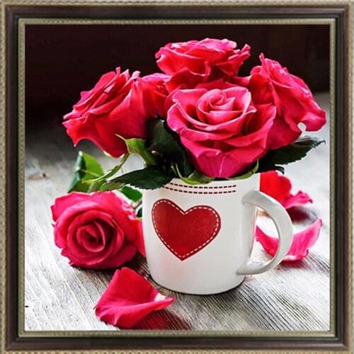 Diamond Embroidery Diy Diamond Painting Cross Stitch Kits Diamond Mosaic Roses Full Square Diamond Embroidery BS044