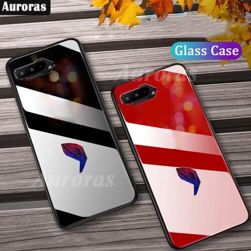 Auroras Case For Asus Rog 3 Tempered Glass with Soft Frame Shockproof Back Cover For ASUS Rog Phone 5 Funda