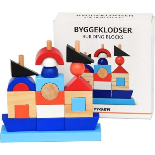 Wooden Heap Happy A Set Column Building Block Children Early Childhood Initiation Alpinia Oxyphylla Woodiness Toys