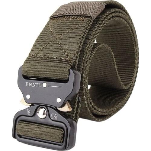 Men SWAT Military Equipment Knock Off Army Belt Mens Heavy Duty Combat Tactical Belts Sturdy Nylon Waistband 3.8 cm