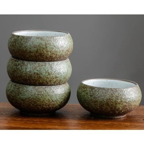 Stoneware tea cup set tea cup Japanese style Pu'er smelling ceramic household kung fu tea set hat master cup