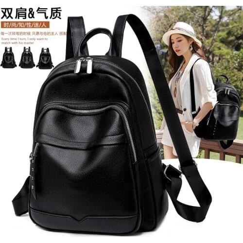 Classic Leather Women Backpack Fashion Casual Female Anti Theft Bagpack High Quality PU Backpacks Ladies Large Capacity Mochila