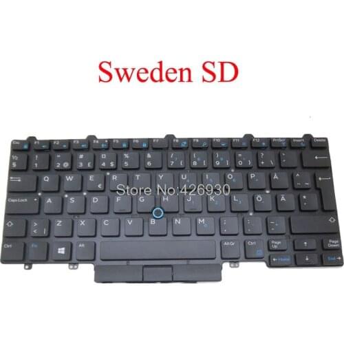 Laptop Backlit SD BR Keyboard For DELL For Latitude E5450 5450 E5470 Sweden Brazilian 04PTC5 4PTC5 067J08 67J08 pointing new