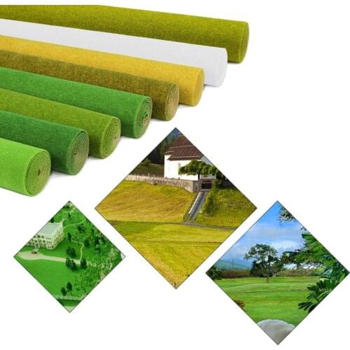 0.4mX1m Grass Mat Model Green Artificial Lawns Turf Carpets for Architectural Model Scenery Train Layout HO O N scale